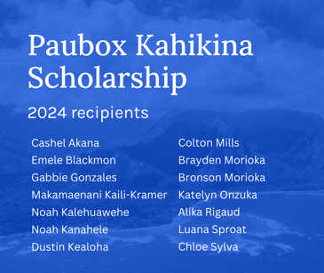 2024 Paubox Kahikina Scholarship recipients announced