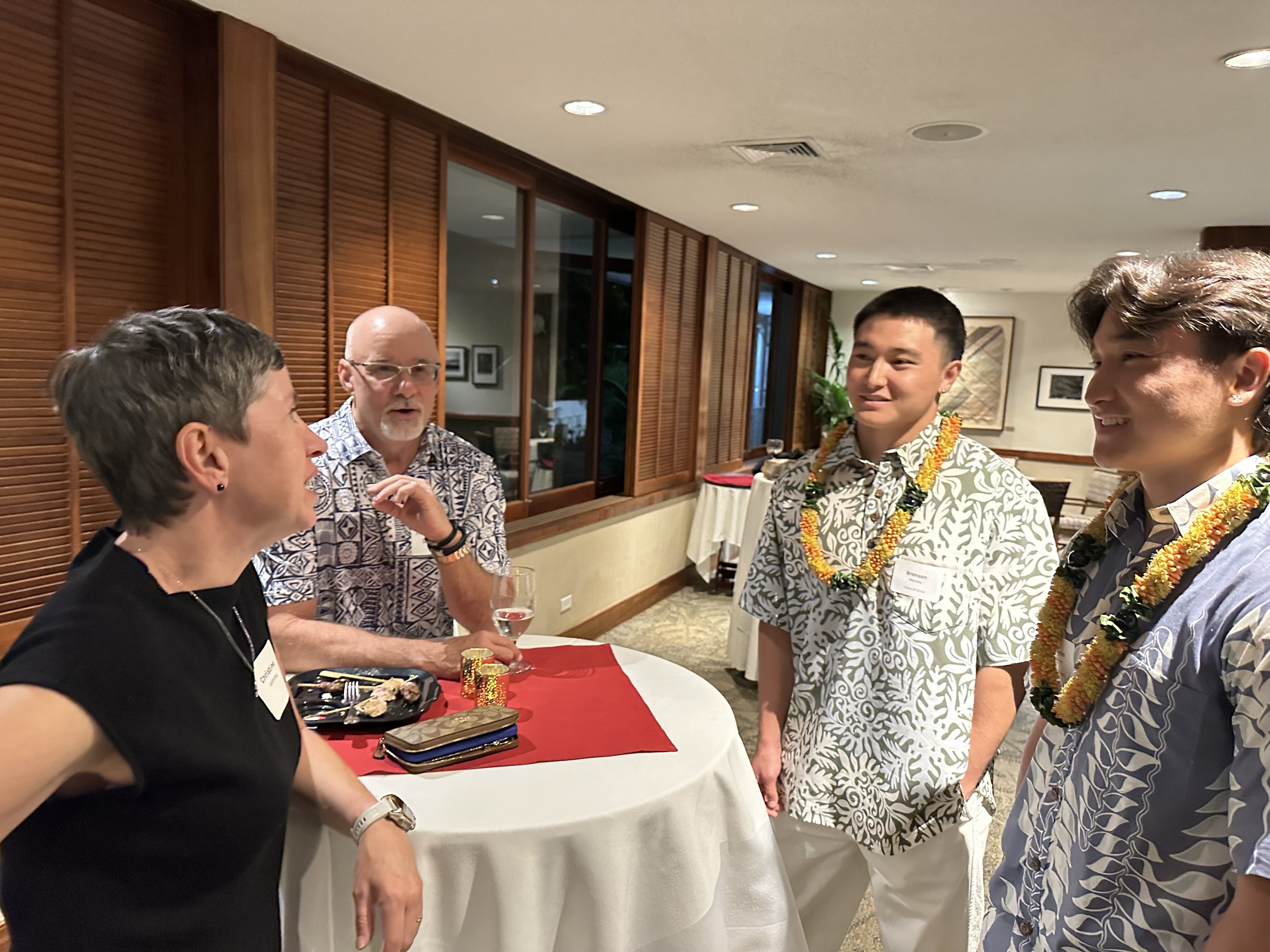 (left to right): Christine Lanning (Integrated Security Technologies), Andrew Lanning, Bronson Morioka, and Brayden Morioka