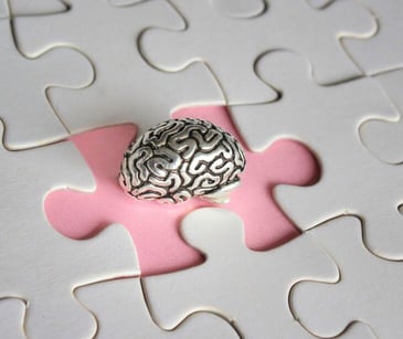 puzzle with brain icon
