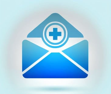 email icon with medical symbol