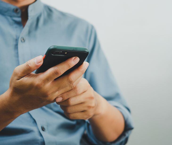 man on smartphone