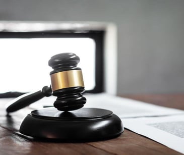 law gavel on desk