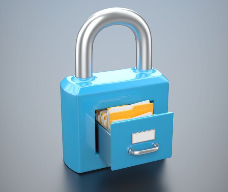 lock with file drawer