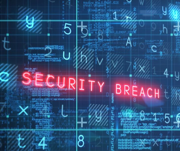 digital security breach text