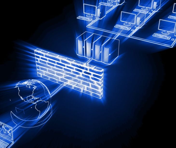 digital concept of a secure network