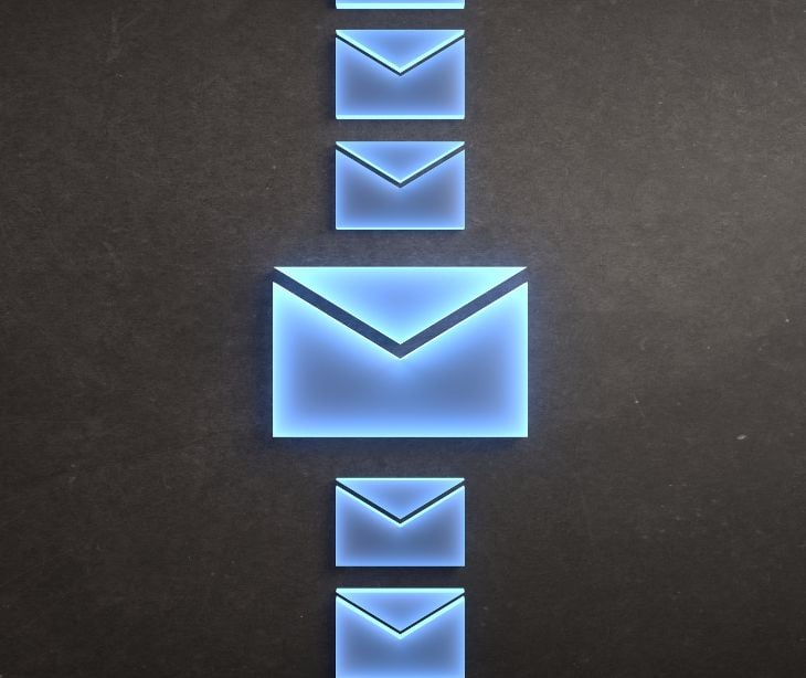 blue email icons