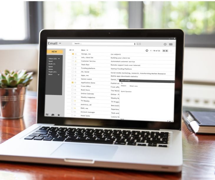 laptop email inbox