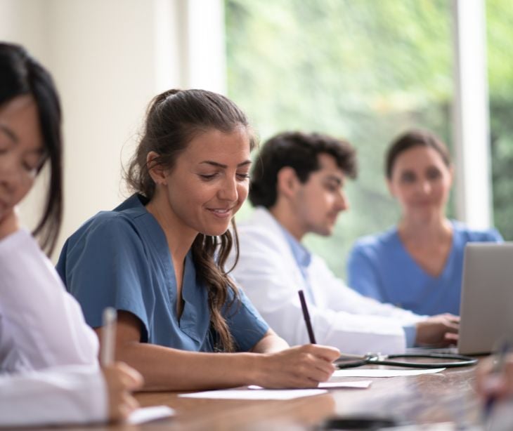 medical students in a classroom