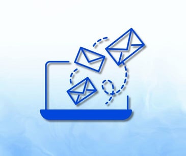 blue email icons