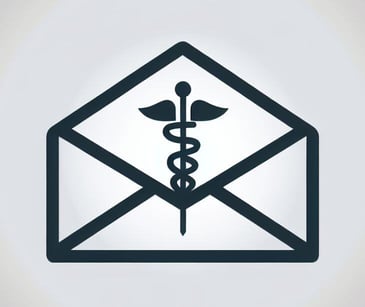 email icon with medical symbol