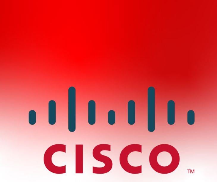 cisco logo on red