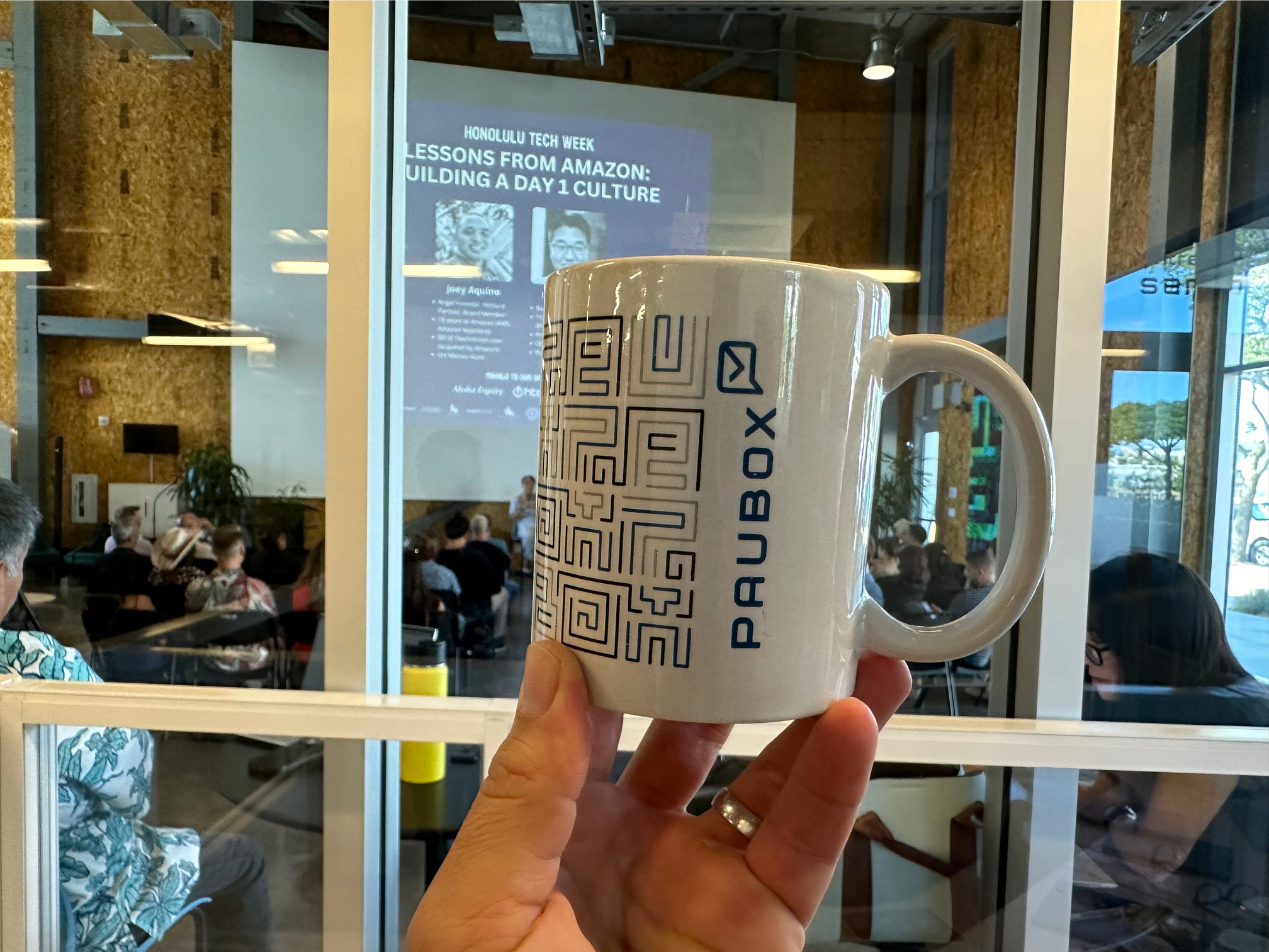 Paubox coffee mug | Honolulu Tech Week: Paubox Foundations - customer feedback