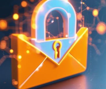 email icon digital with lock