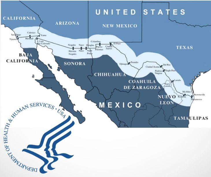 HHS image of US-Mexico border