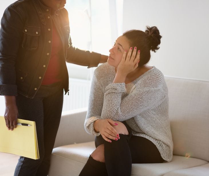 patient with therapist