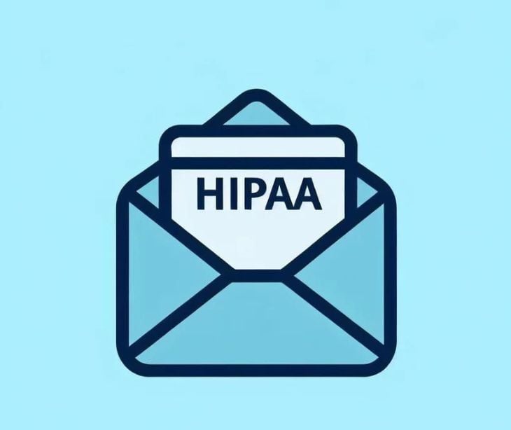 email icon with HIPAA text