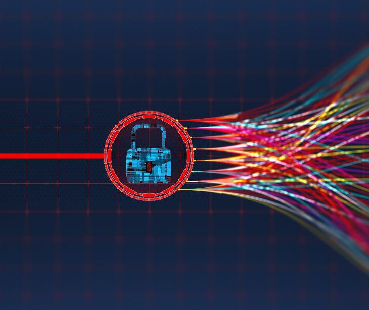 digital lock with red surroundings