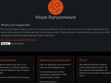 FBI issues alert for Maze ransomware