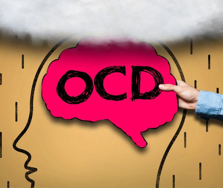 brain image with OCD text