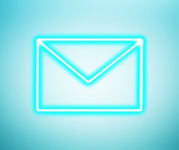 blue digital email icon