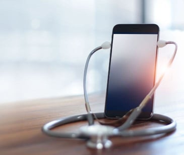 smartphone with stethoscope