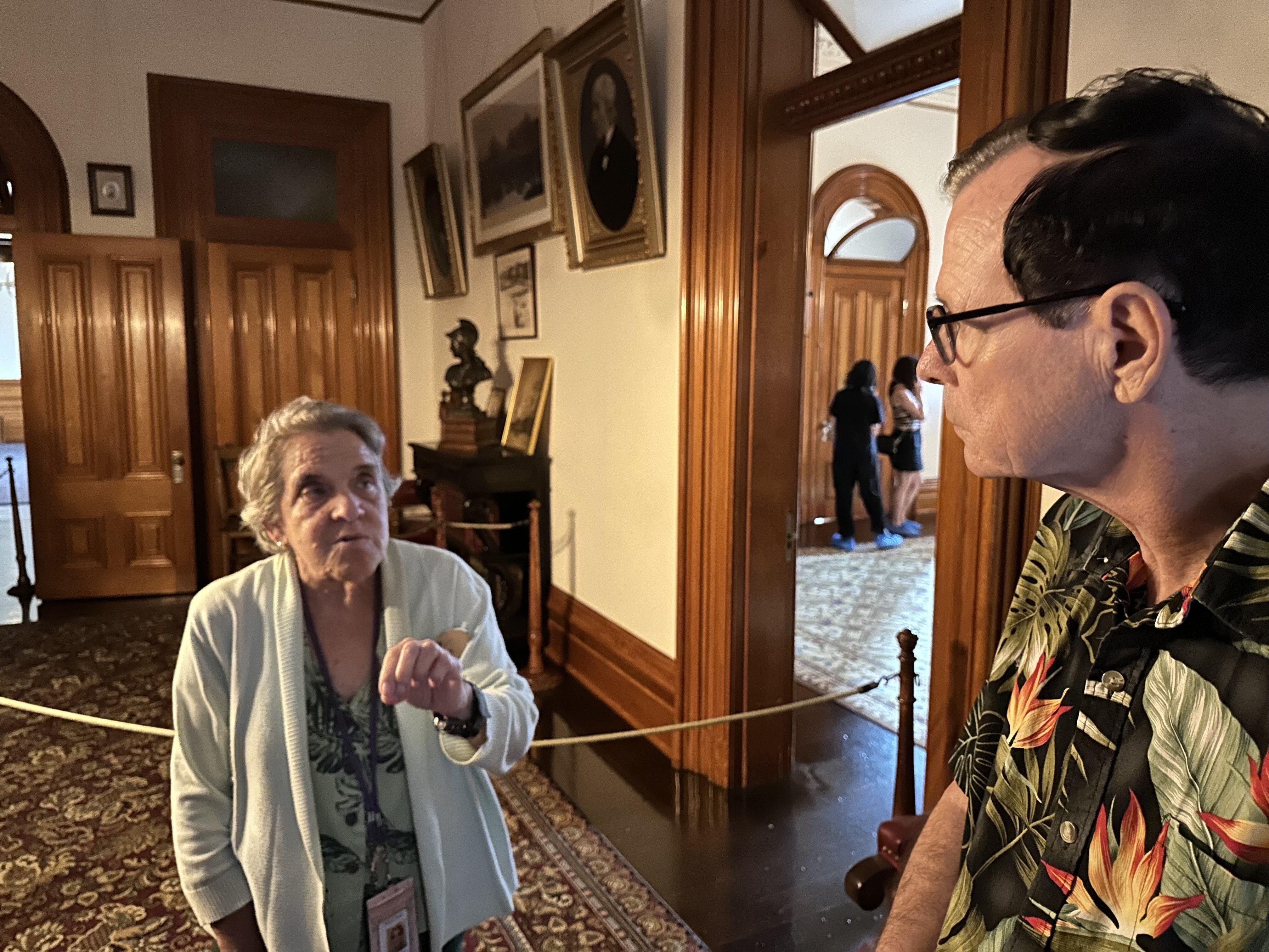 Our docent, Zita Cup Choy, was fantastic. Here she is with my father-in-law, Roger Lerud, granting us behind-the-rope access.