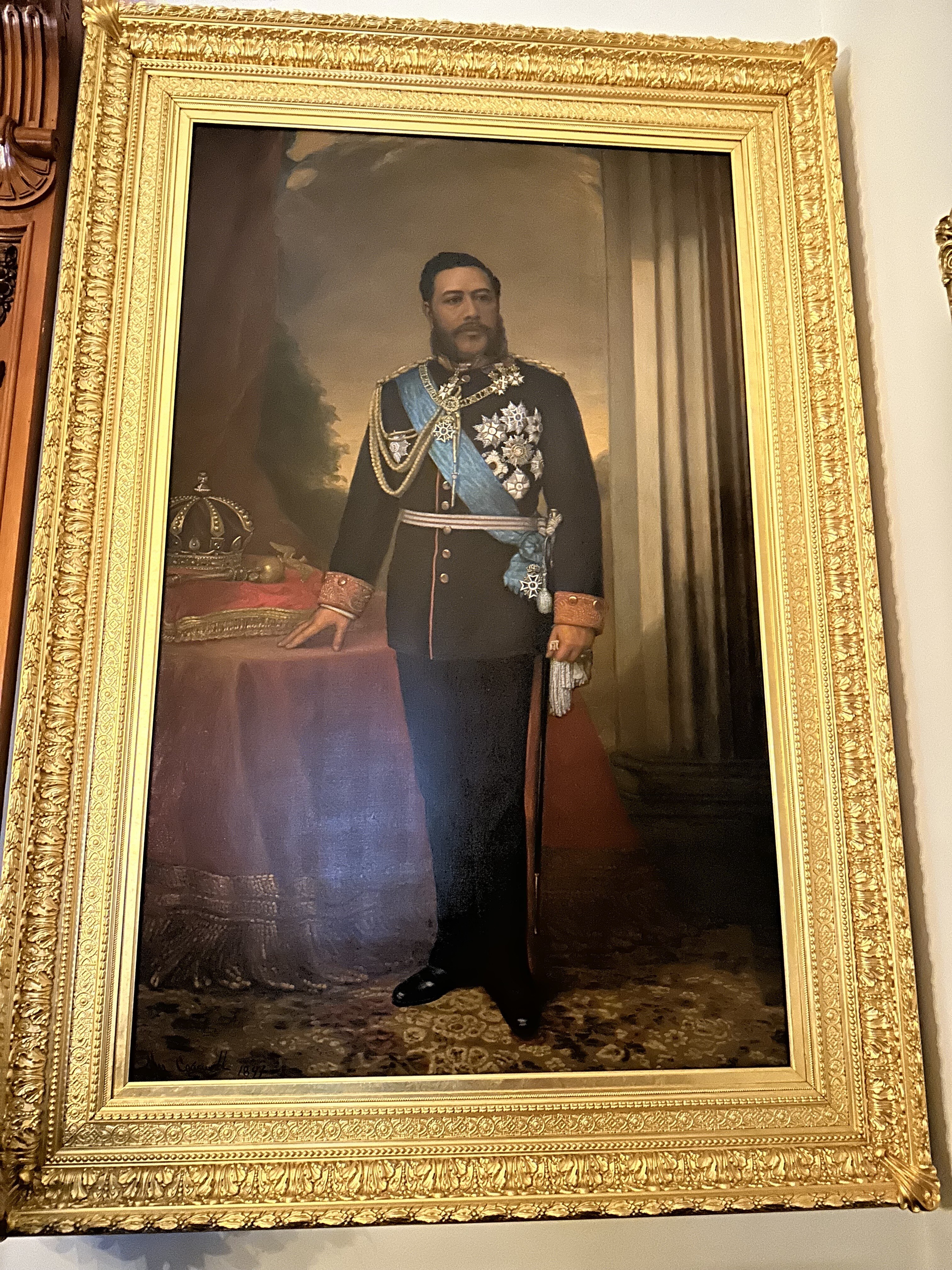 A portrait of King David Kalākaua | A tour of ʻIolani Palace - Paubox Kahikina Scholarship 