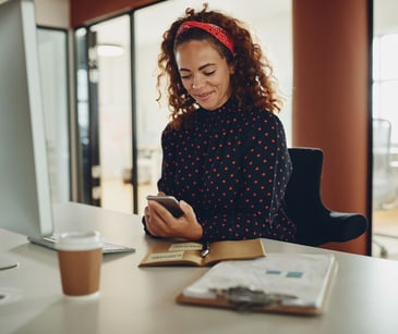 woman using smartphone