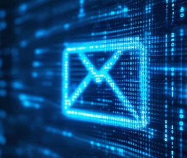 blue digital email icon