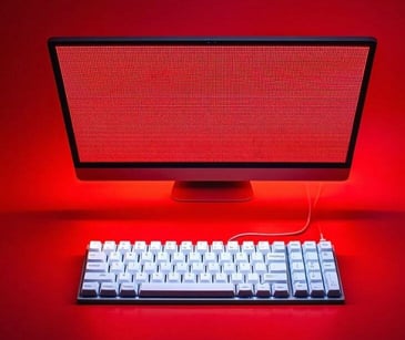 red computer