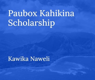 Paubox Kahikina Scholarship 2024 Recipient: Kawika Naweli