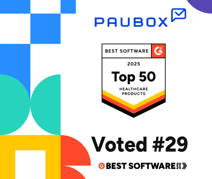 Paubox badge for G2's Best Software Awards for 2025's