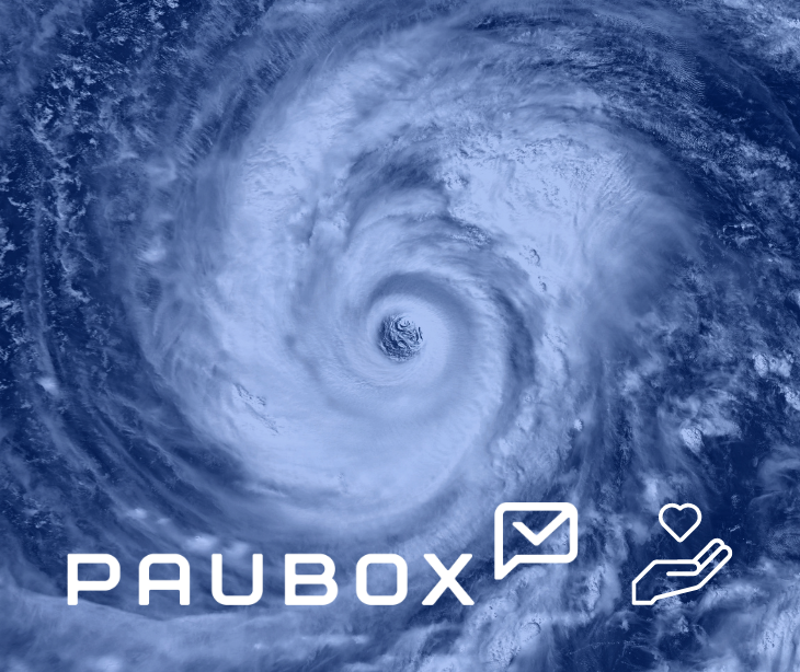 Image of hurricane for blog post Paubox offers relief to those impacted by hurricanes Helene and Milton