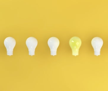 Image of light bulbs for blog about Can you send healthcare promotions via email under HIPAA?