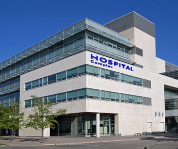 Image of a hospital for blog about Email for multi-agency healthcare organizations 