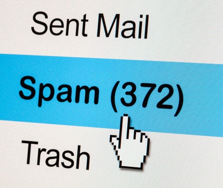 Image of email inbox for blog about Spam-triggering words in your email