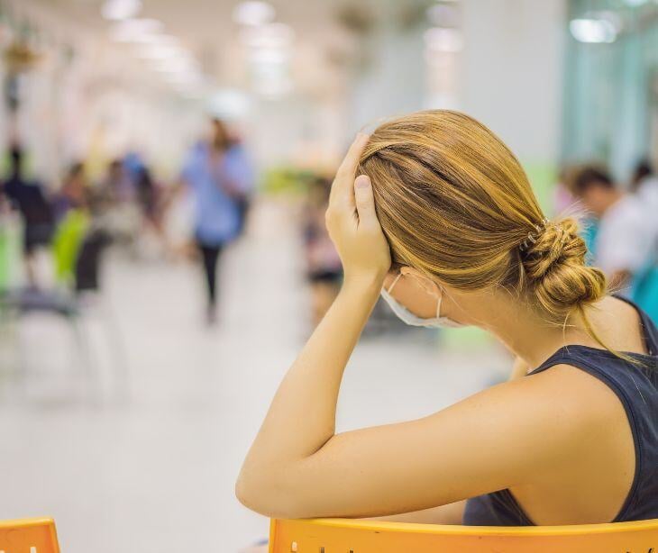 sick patients in waiting room for post Promoting winter awareness with HIPAA compliant email 