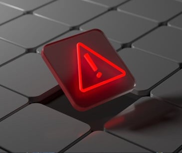 red caution symbol on keyboard