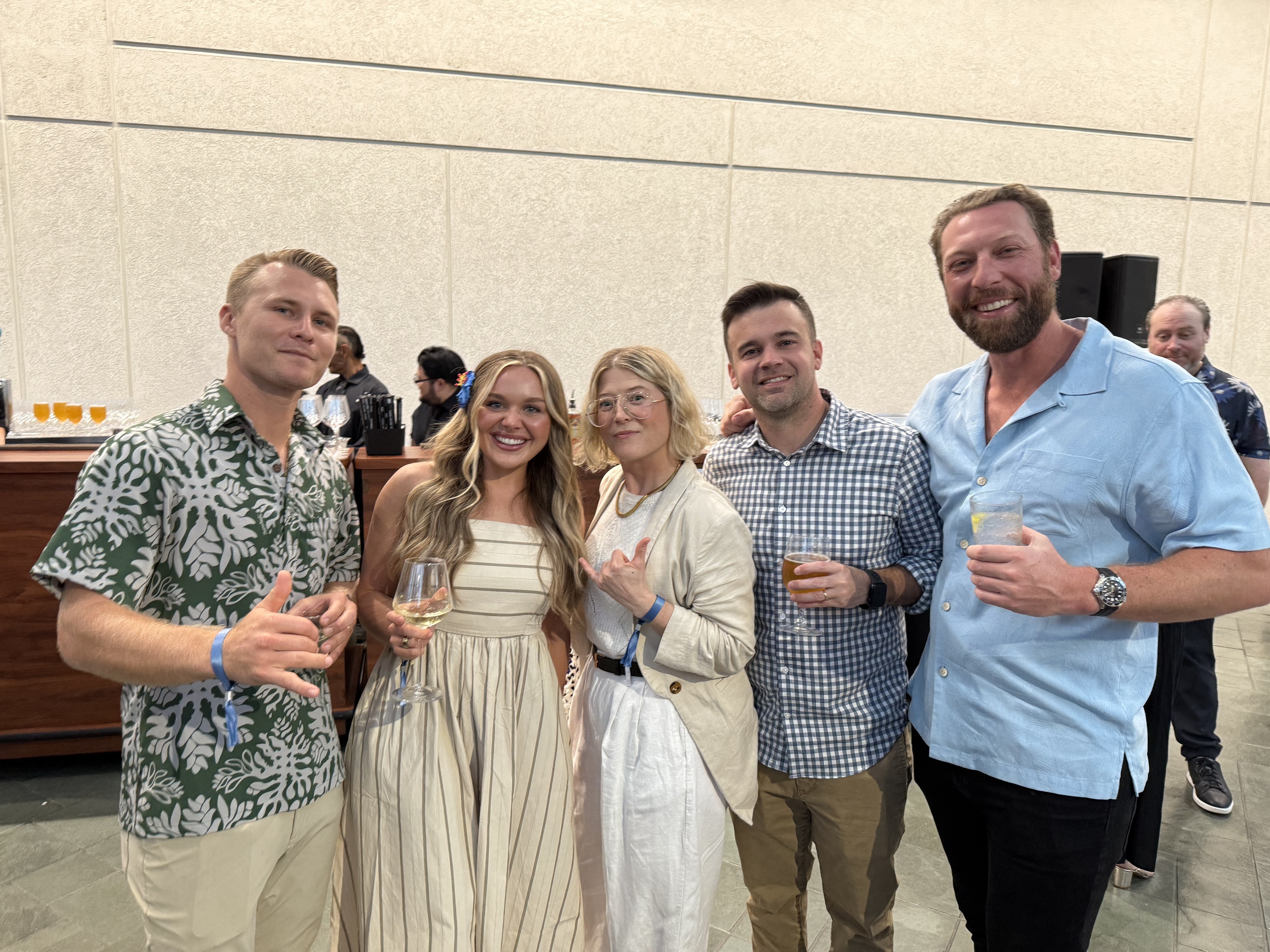 Paubox group photo during the cocktail reception - Sony Open dinner with Kenny Loggins