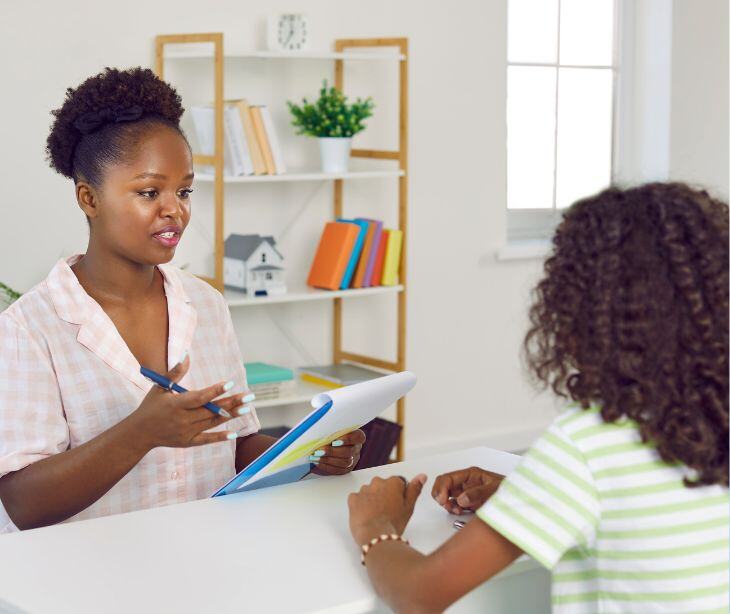 therapist with child patient