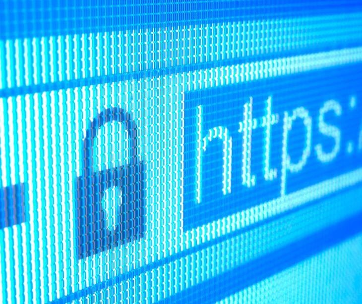 https on computer screen