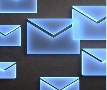 digital blue email icon