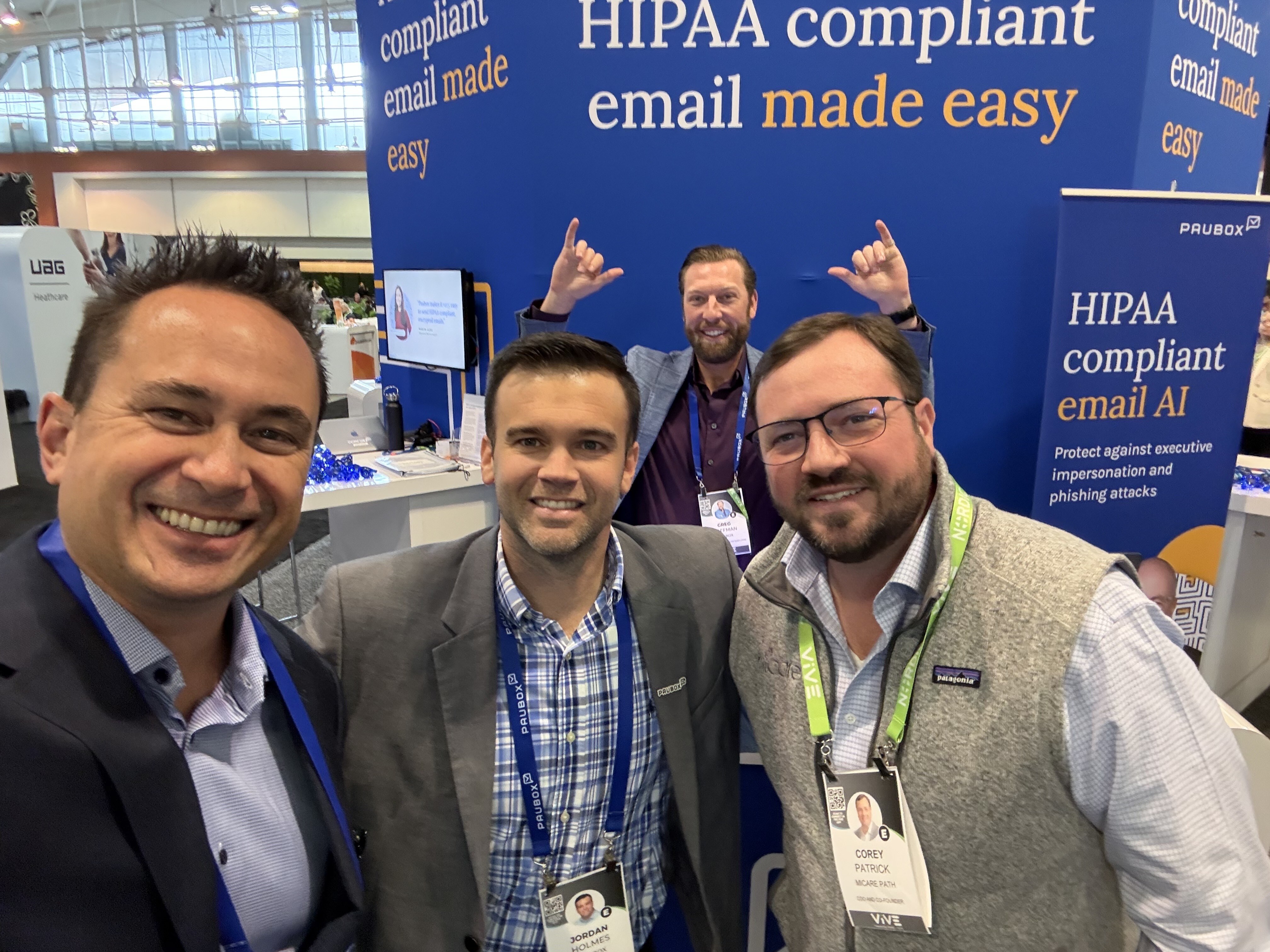 Selfie photobomb with Corey Patrick (MiCare Path) | Visiting customers at ViVE Nashville 2025