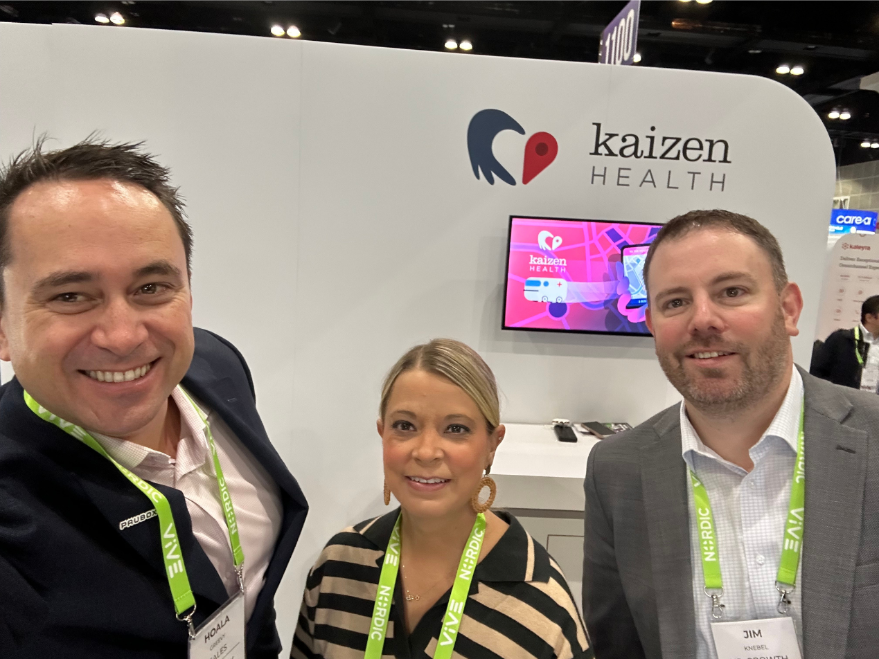 Kaizen Health selfie, ViVE 2024 Los Angeles - Mindi Knebel, Jim Knebel, Hoala Greevy