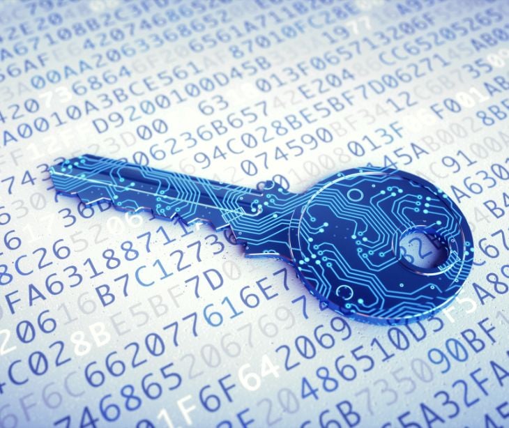 encrypted data with a key