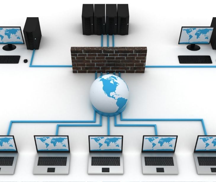 computer graphic of connected devices