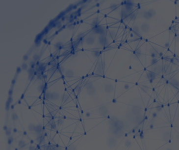 Network of dots spanning a globe