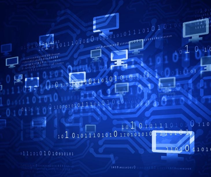 digital concept of a secure network