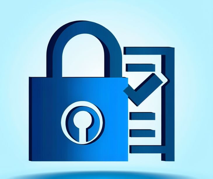 lock document icon checkmark