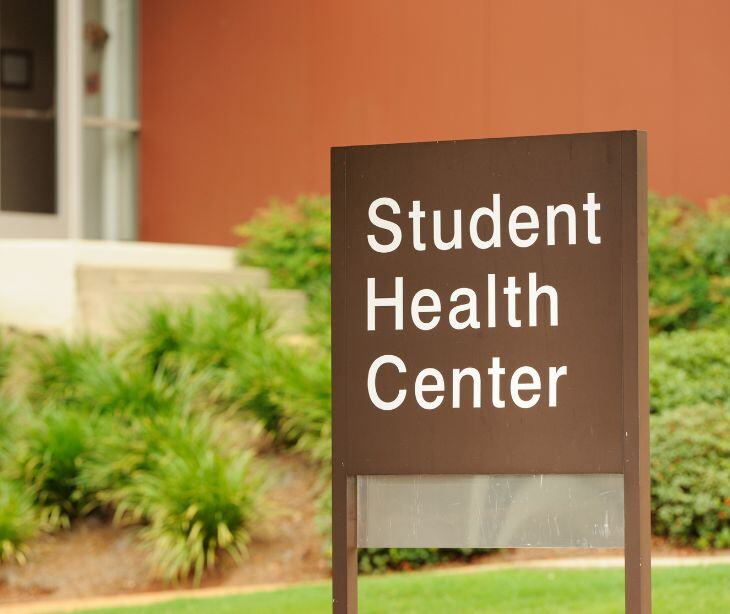 student health center sign